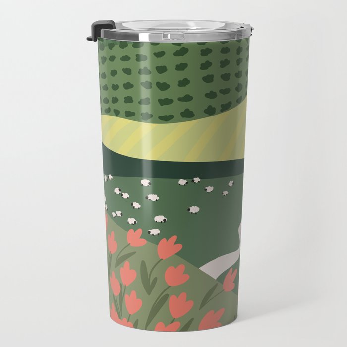 Idyllic Orchard Landscape Travel Mug Gallery Image 3