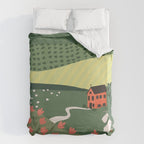 Idyllic Orchard Landscape Duvet Cover Gallery Image 6