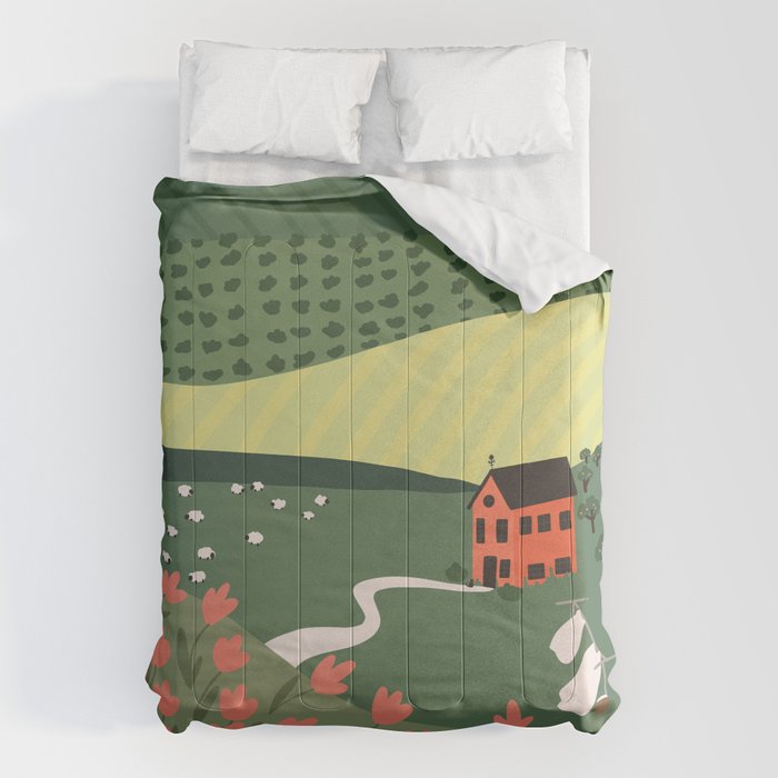Idyllic Orchard Landscape Comforter Gallery Image 6