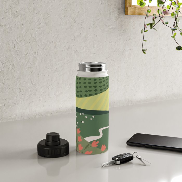 Idyllic Orchard Landscape Water Bottle Gallery Image 4