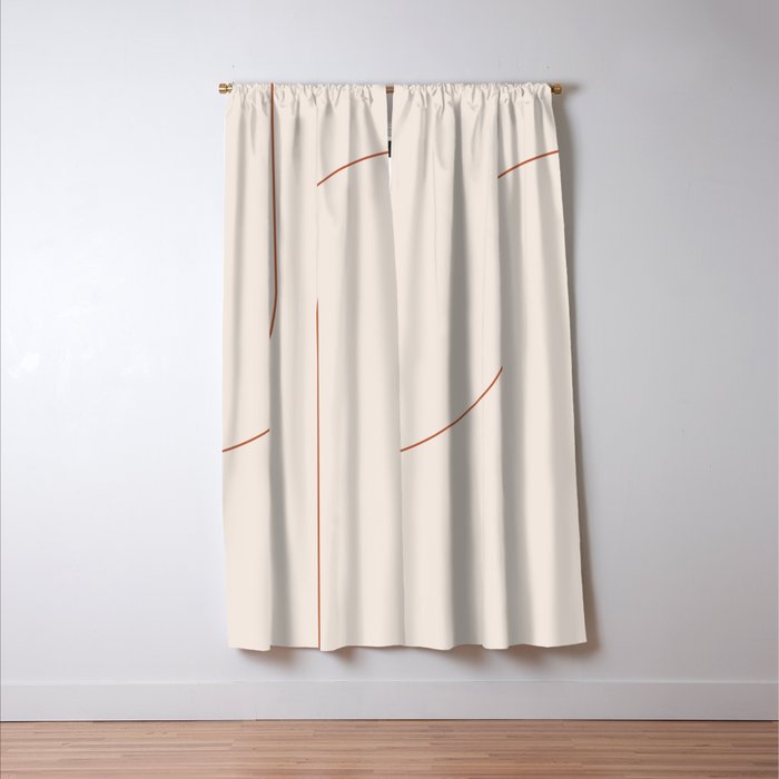 Modern Minimal Line Abstract XXVI Window Curtain Gallery Image 3