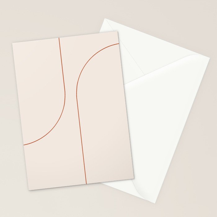 Modern Minimal Line Abstract XXVI Stationery Card Gallery Image 2