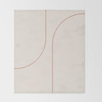 Modern Minimal Line Abstract XXVI Throw Blanket Gallery Image 2