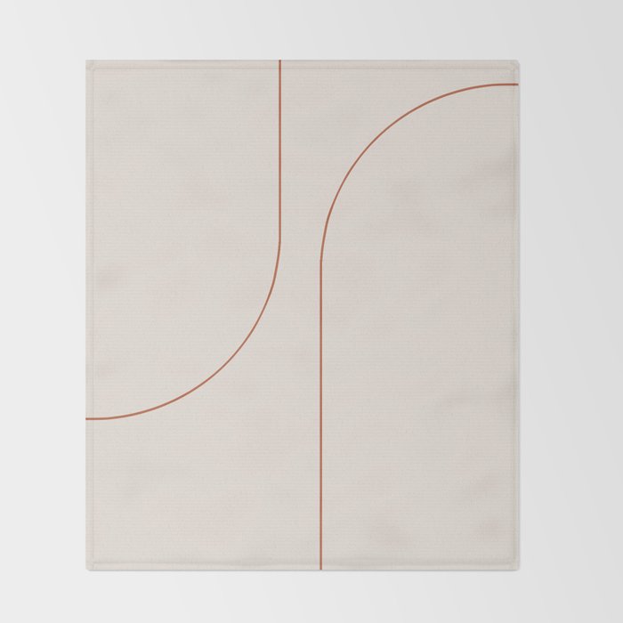 Modern Minimal Line Abstract XXVI Throw Blanket Gallery Image 2