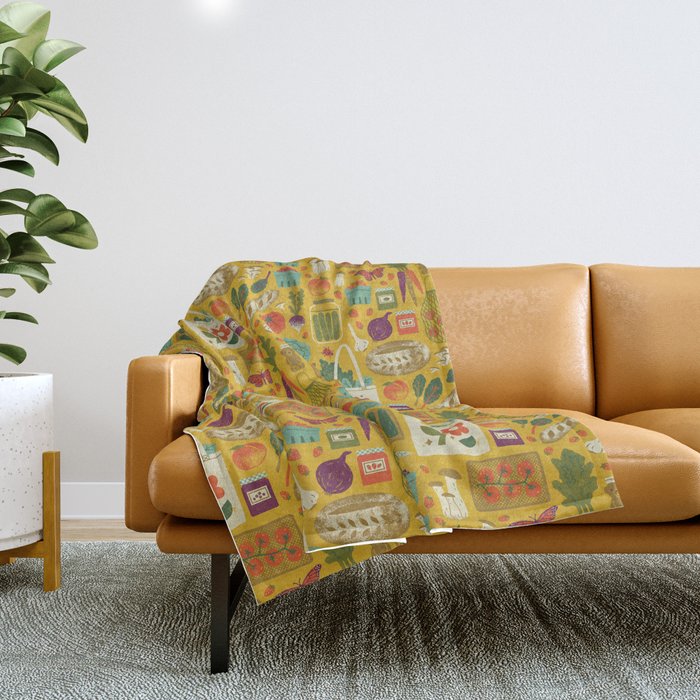 Farmers Market Throw Blanket Gallery Image 1