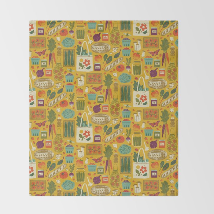 Farmers Market Throw Blanket Gallery Image 2