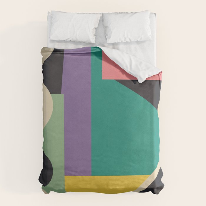 Colorful Geometric Abstract Art 21 Duvet Cover Gallery Image 6