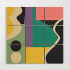 Colorful Geometric Abstract Art 21 Wood Wall Art Gallery Image 1