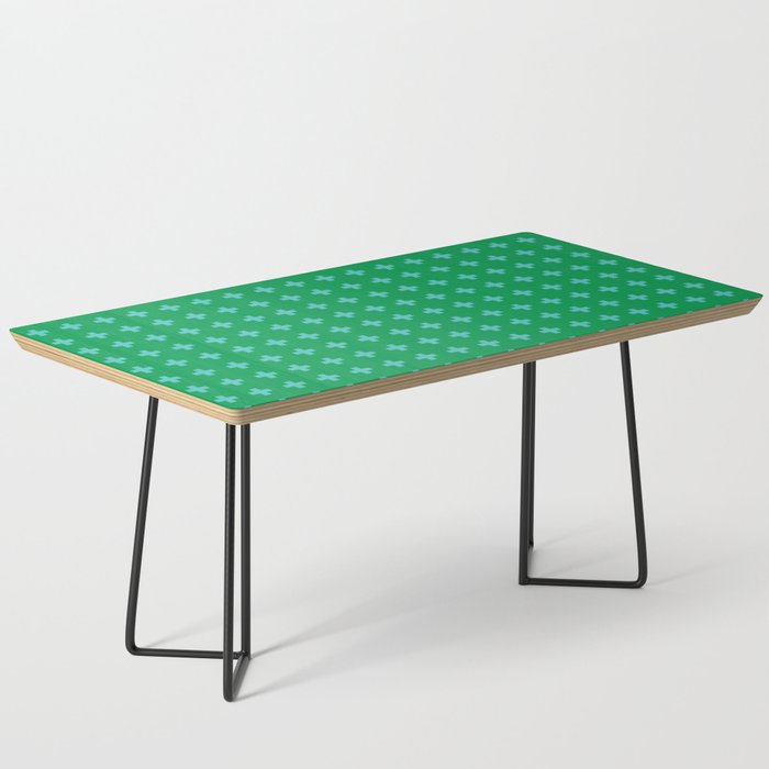 Swiss Cross Symbol in Blue & Green Coffee Table Gallery Image 1