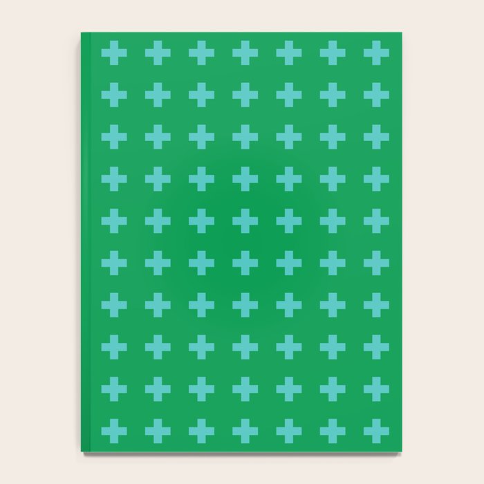Swiss Cross Symbol in Blue & Green Notebook Gallery Image 4