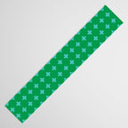 Swiss Cross Symbol in Blue & Green Table Runner Gallery Image 3