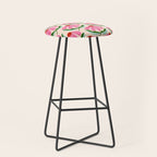 Pink and Red Daisy Stool Gallery Image 1