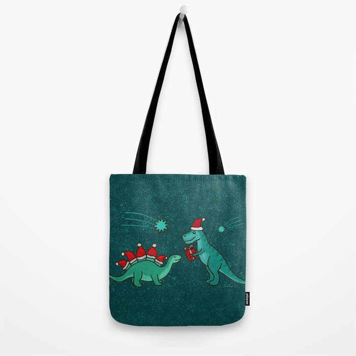 Cute Christmas Dinosaurs Dinos Dinosaur Tote Bag Gallery Image 2