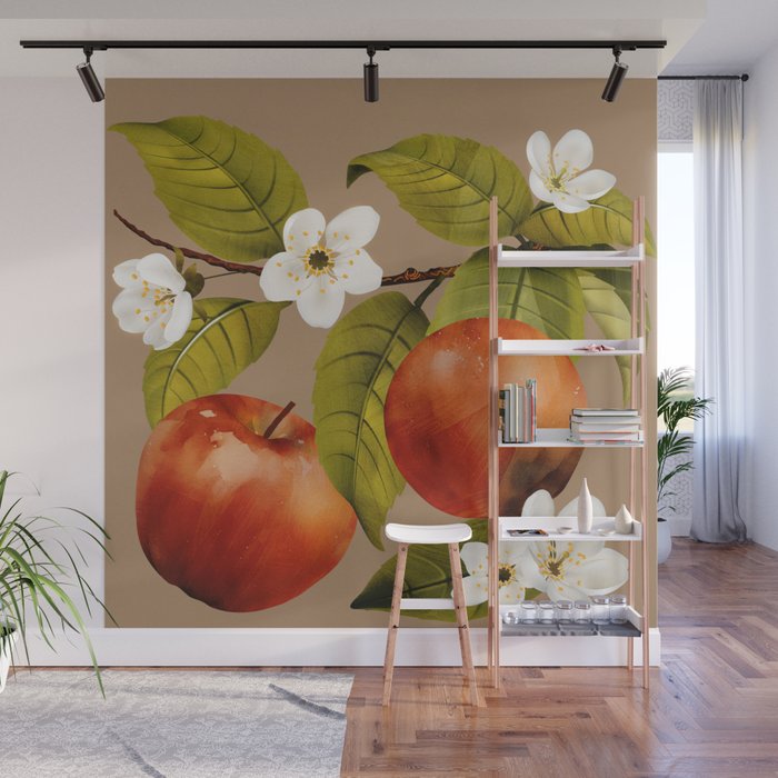 Apples Botanical Art 2 Wall Mural Gallery Image 1