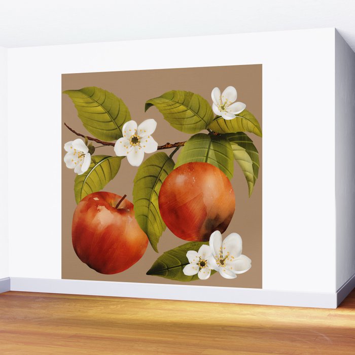 Apples Botanical Art 2 Wall Mural Gallery Image 2