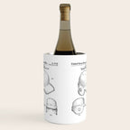 Baseball Helmet Patent - Baseball Player Art - Black Chalkboard Wine Chiller Gallery Image 1