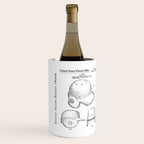 Baseball Helmet Patent - Baseball Player Art - Black Chalkboard Wine Chiller Gallery Image 2