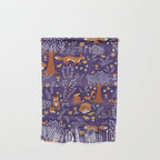Foxes Playing in a Purple Forest Wall Hanging Gallery Image 1