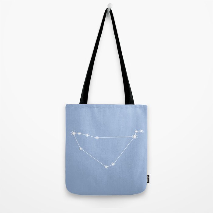 Capricorn Zodiac Star Constellation Line Art Sky Blue Tote Bag Gallery Image 2