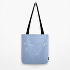 Capricorn Zodiac Star Constellation Line Art Sky Blue Tote Bag Gallery Image 2