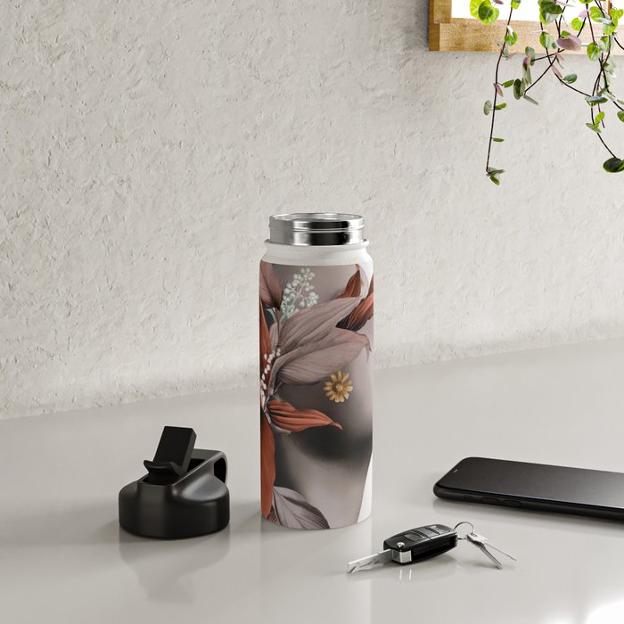 Floral Portrait 10 Water Bottle Gallery Image 4
