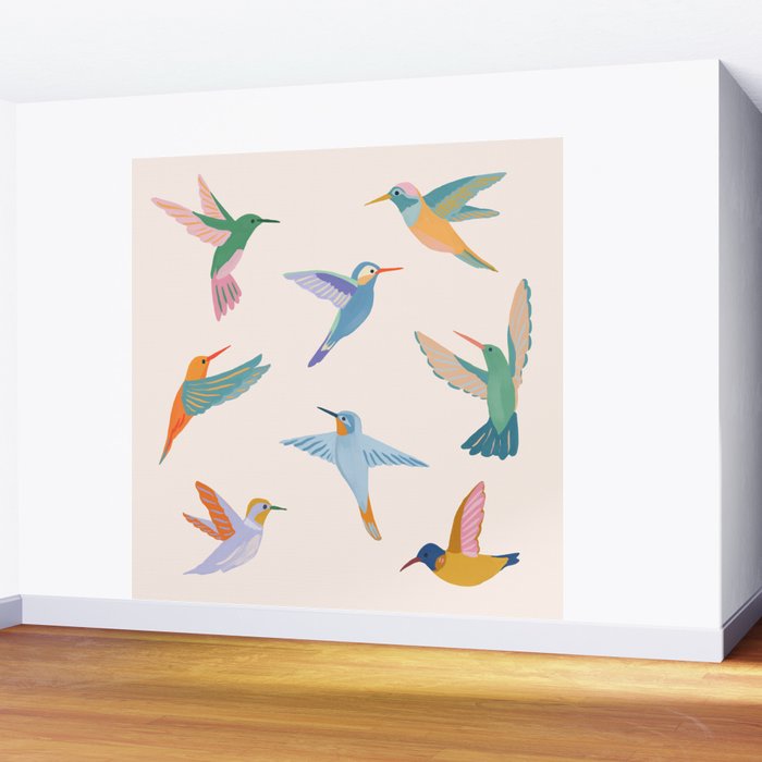 Hummingbirds Wall Mural Gallery Image 2