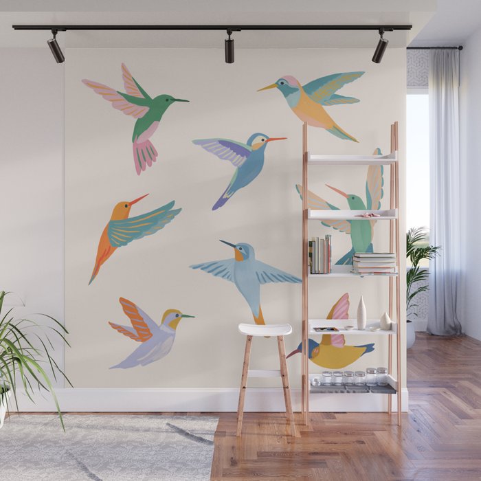 Hummingbirds Wall Mural Gallery Image 1