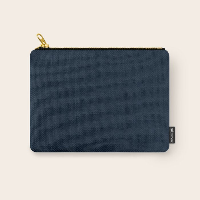 Minimal, Solid Color, Dark Navy Blue Carry All Pouch Gallery Image 1