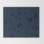 Minimal, Solid Color, Dark Navy Blue Throw Blanket Gallery Image 2