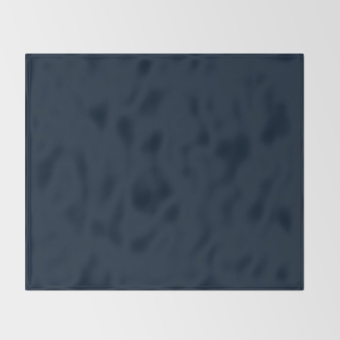 Minimal, Solid Color, Dark Navy Blue Throw Blanket Gallery Image 2