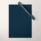 Minimal, Solid Color, Dark Navy Blue Wrapping Paper Gallery Image 1