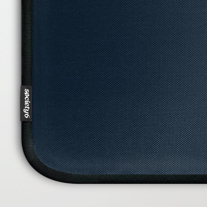 Minimal, Solid Color, Dark Navy Blue Laptop Sleeve Gallery Image 3
