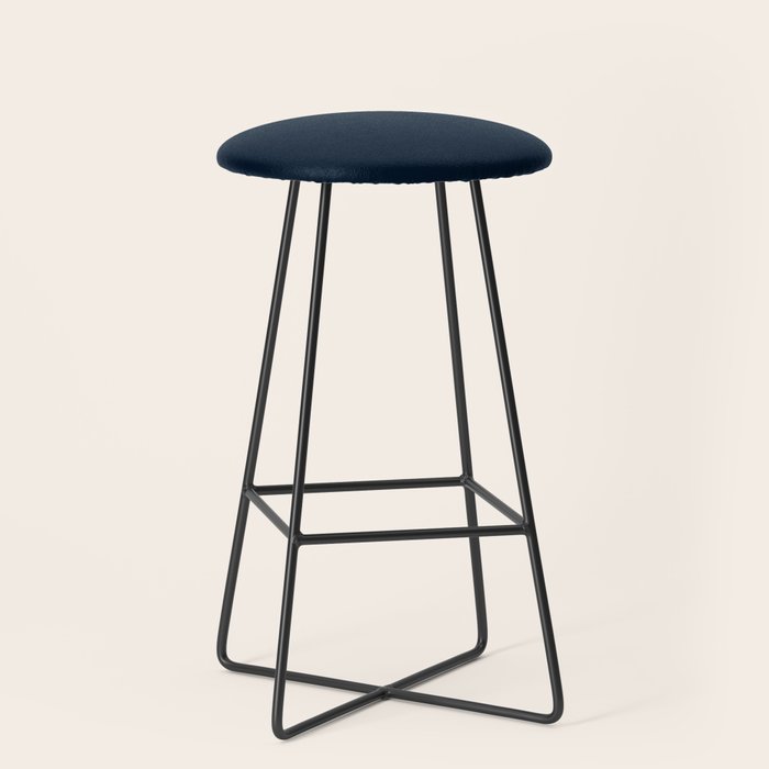 Minimal, Solid Color, Dark Navy Blue Stool Gallery Image 1