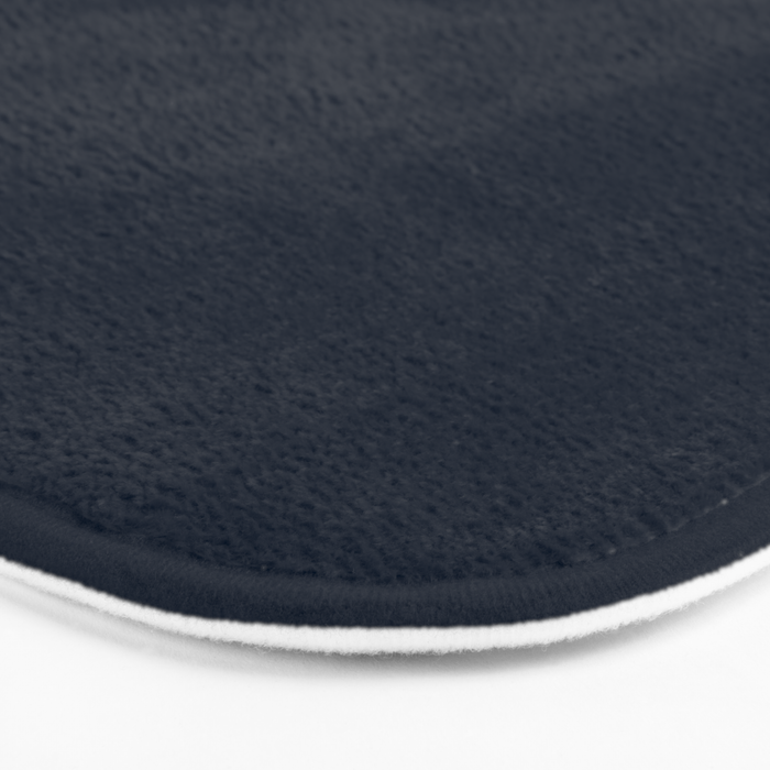 Minimal, Solid Color, Dark Navy Blue Bath Mat Gallery Image 3