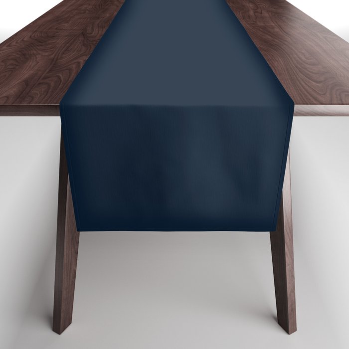 Minimal, Solid Color, Dark Navy Blue Table Runner Gallery Image 1