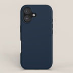 Minimal, Solid Color, Dark Navy Blue iPhone Case Gallery Image 1