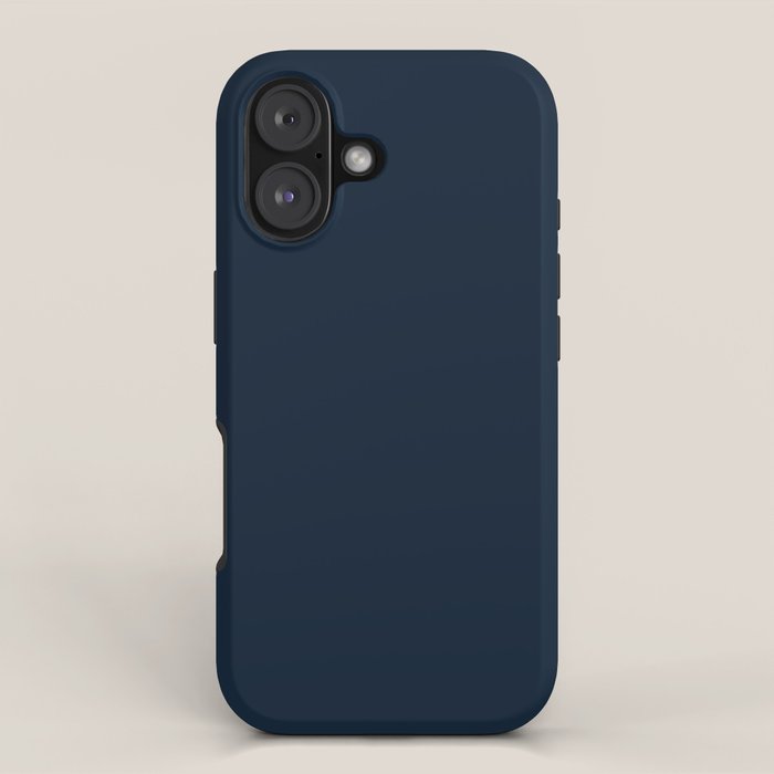 Minimal, Solid Color, Dark Navy Blue iPhone Case Gallery Image 1