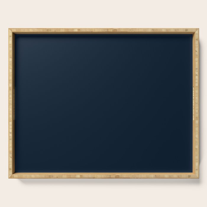 Minimal, Solid Color, Dark Navy Blue Serving Tray Gallery Image 1