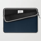 Minimal, Solid Color, Dark Navy Blue Laptop Sleeve Gallery Image 2