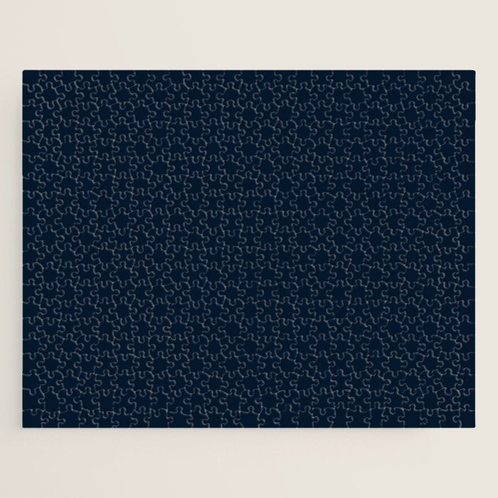 Minimal, Solid Color, Dark Navy Blue Jigsaw Puzzle Gallery Image 1