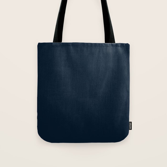 Minimal, Solid Color, Dark Navy Blue Tote Bag Gallery Image 1