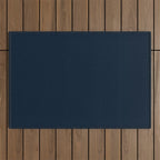 Minimal, Solid Color, Dark Navy Blue Outdoor Rug Gallery Image 1