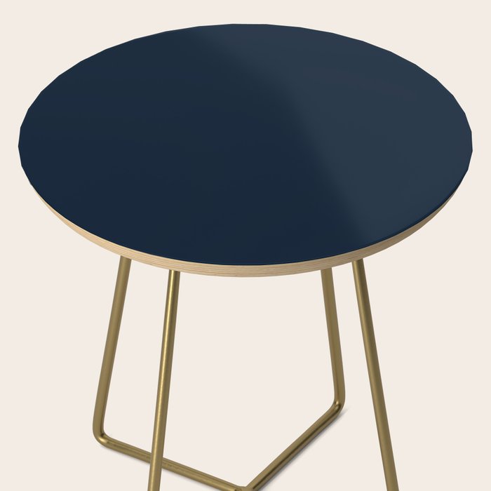 Minimal, Solid Color, Dark Navy Blue Side Table Gallery Image 2