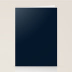 Minimal, Solid Color, Dark Navy Blue Stationery Card Gallery Image 2