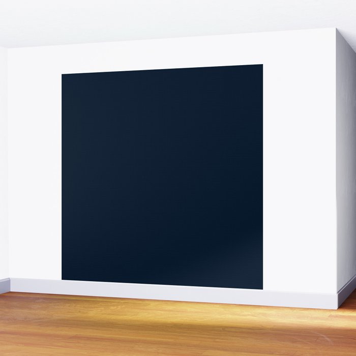 Minimal, Solid Color, Dark Navy Blue Wall Mural Gallery Image 2
