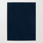 Minimal, Solid Color, Dark Navy Blue Poster Gallery Image 4