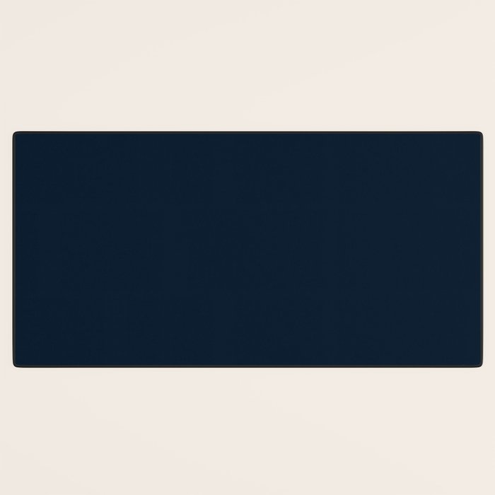 Minimal, Solid Color, Dark Navy Blue Desk Mat Gallery Image 3