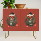Festive Ho Ho Ho Bauble Red  Credenza Gallery Image 1
