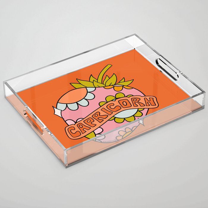 Capricorn Strawberry Acrylic Tray Gallery Image 1