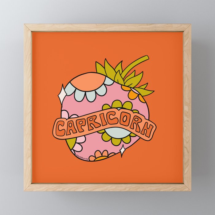 Capricorn Strawberry Mini Art Print Gallery Image 1